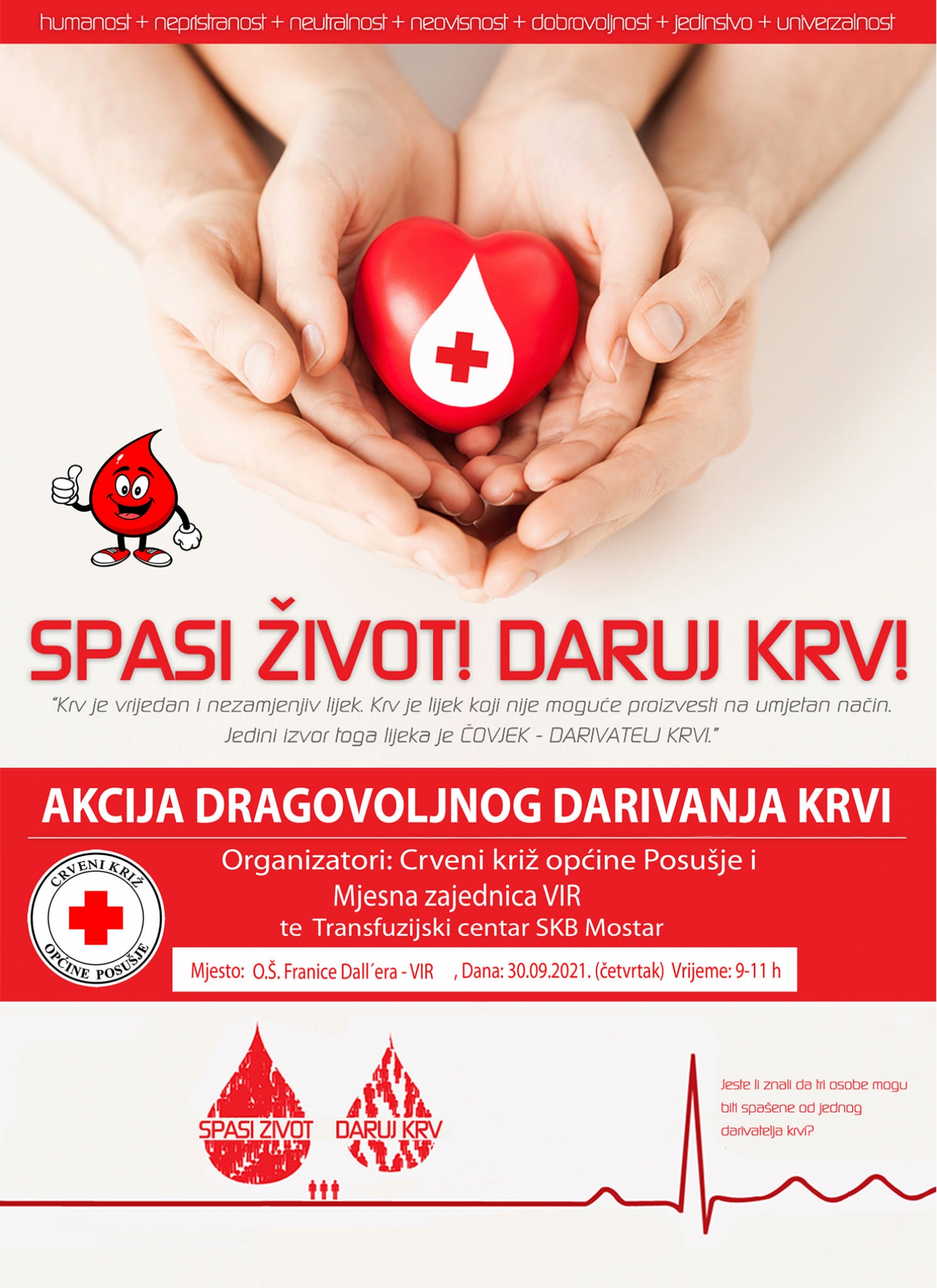 CK Posušje: Dvije akcije dobrovoljnog darivanja krvi u dva dana!